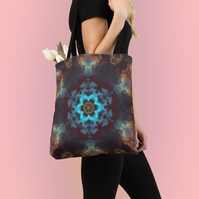 Psychedelisch Hippie Blume Blau Rot und Gelb (Von Creator hochgeladen)