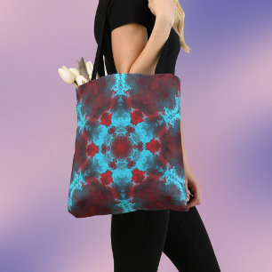 Psychedelisch Hippie Blume Rot und Blau