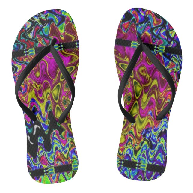 Psychedelisch Hippie Flip Flops (Fußbett)