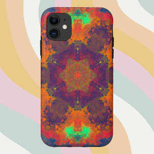 Psychedelisch Hippie Lila Orange und Green Case-Mate iPhone Hülle