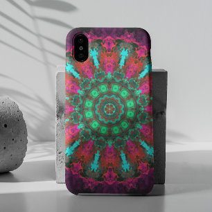 Psychedelisch Hippie Lila rosa und Aquamarin Case-Mate iPhone Hülle