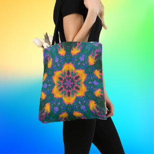 Psychedelisch Hippie Orange und Lila