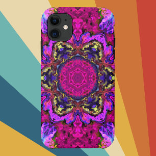 Psychedelisch Hippie Pink Gelb und Orange Case-Mate iPhone Hülle