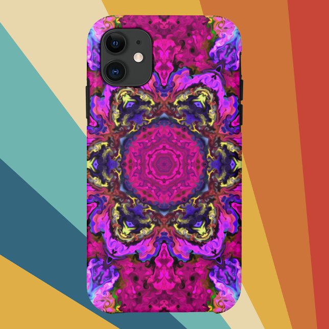 Psychedelisch Hippie Pink Gelb und Orange Case-Mate iPhone Hülle (Von Creator hochgeladen)