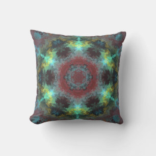 Psychedelisch Hippie Red Blue und Gelb Kissen