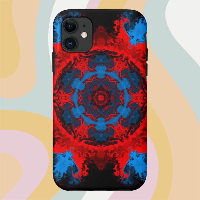 Psychedelisch Hippie Red und Blue Case-Mate iPhone Hülle (Von Creator hochgeladen)