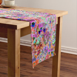 Psychedelisch Hot Pink und Linse Green Garden Blum Großer Tischläufer