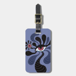 Psychedelisch Hypnotische Kunst Creepy Double Pink Gepäckanhänger