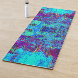 Psychedelisch Impressionistisch Blauer Garten Land Yogamatte