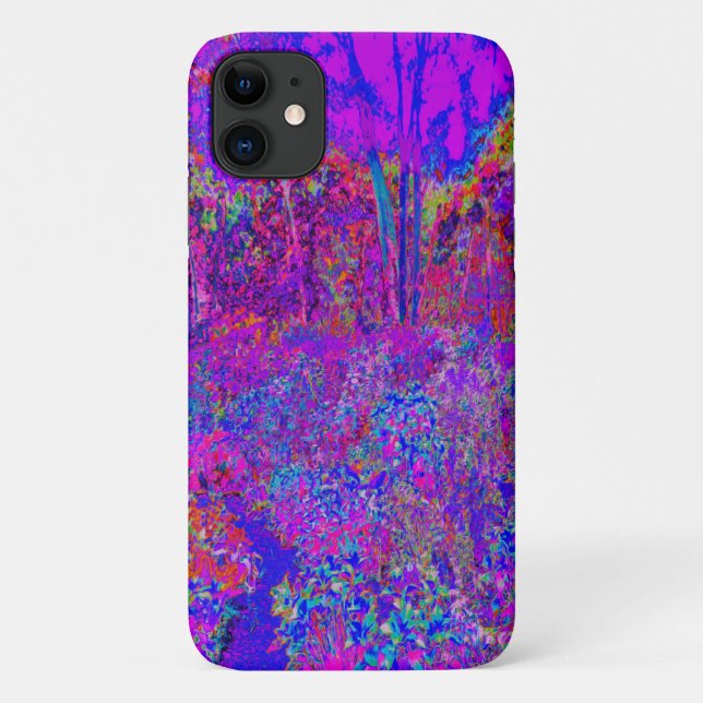 Psychedelisch Impressionistisch Lila Landschaft Case-Mate iPhone Hülle (Rückseite)