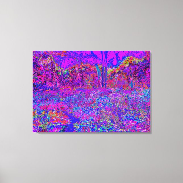 Psychedelisch Impressionistisch Lila Landschaft Leinwanddruck (Vorderseite)