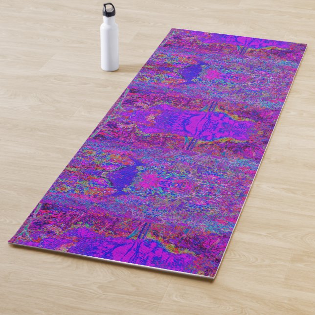Psychedelisch Impressionistisch Lila Landschaft Yogamatte (Beispiel)
