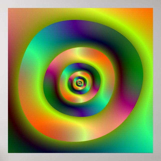 Psychedelisch Inside Outside Rings Poster (Vorne)