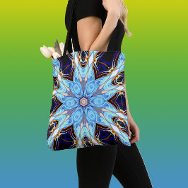 Psychedelisch Kaleidoskop Blume Blau und Orange