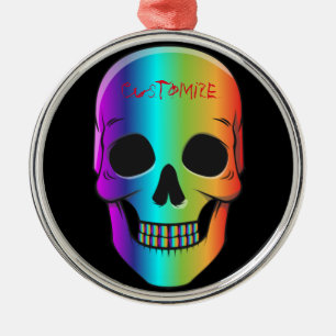 Psychedelisch Mensch Schädel Thunder_Cove Ornament Aus Metall