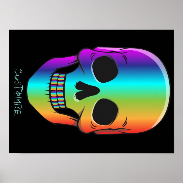 Psychedelisch Mensch Schädel Thunder_Cove Poster (Vorne)