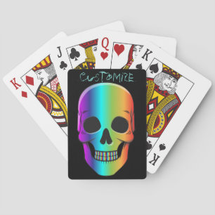 Psychedelisch Mensch Schädel Thunder_Cove Spielkarten