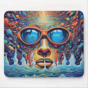 Psychedelisch mit fantastischen Landschaften Mousepad