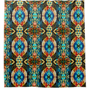 PSYCHEDELISCH MODERN ELEGANTER JAPANISCHER STIL DUSCHVORHANG
