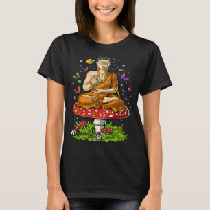 Psychedelisch Mushroom Buddha Yoga Meditation Geis T-Shirt