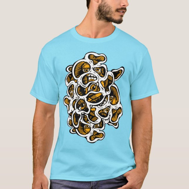 Psychedelisch Mushroom Surrealist Eye Graphic T-Shirt (Vorderseite)