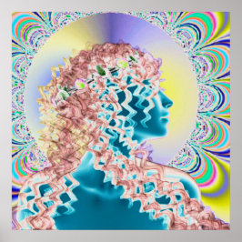 Psychedelisch, neu romantisch poster