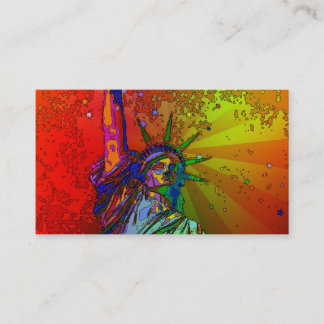 Psychedelisch NYC Rainbow Color Statue of Liberty Visitenkarte