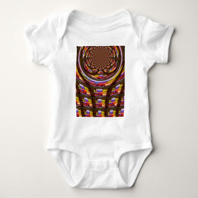 Psychedelisch Osterkaleidoskop Art Print Baby Strampler (Vorderseite)
