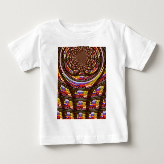 Psychedelisch Osterkaleidoskop Art Print Baby T-shirt (Vorderseite)