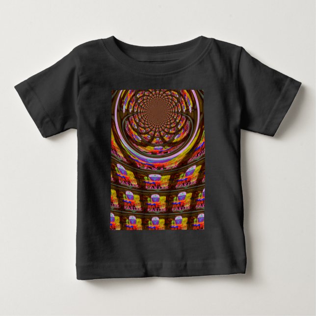 Psychedelisch Osterkaleidoskop Art Print Baby T-shirt (Vorderseite)
