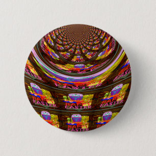 Psychedelisch Osterkaleidoskop Art Print Button