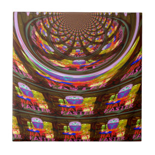 Psychedelisch Osterkaleidoskop Art Print Fliese