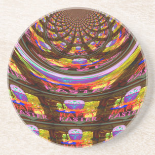 Psychedelisch Osterkaleidoskop Art Print Getränkeuntersetzer