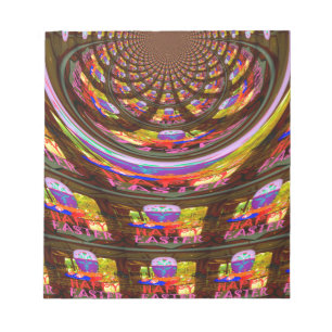 Psychedelisch Osterkaleidoskop Art Print Notizblock