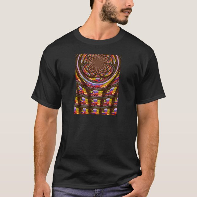 Psychedelisch Osterkaleidoskop Art Print T-Shirt (Vorderseite)