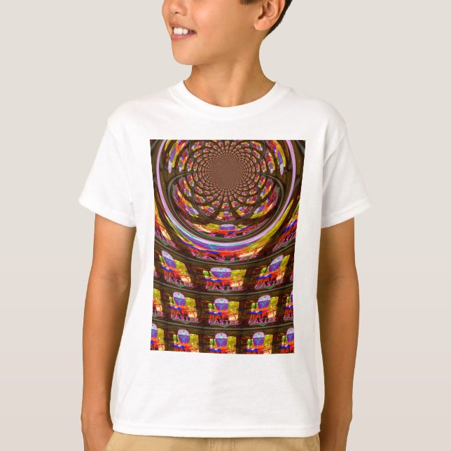 Psychedelisch Osterkaleidoskop Art Print T-Shirt (Vorderseite)