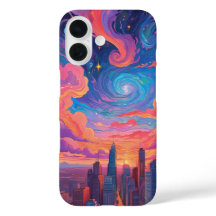 Psychedelisch pastellfarben sky City Handy Case