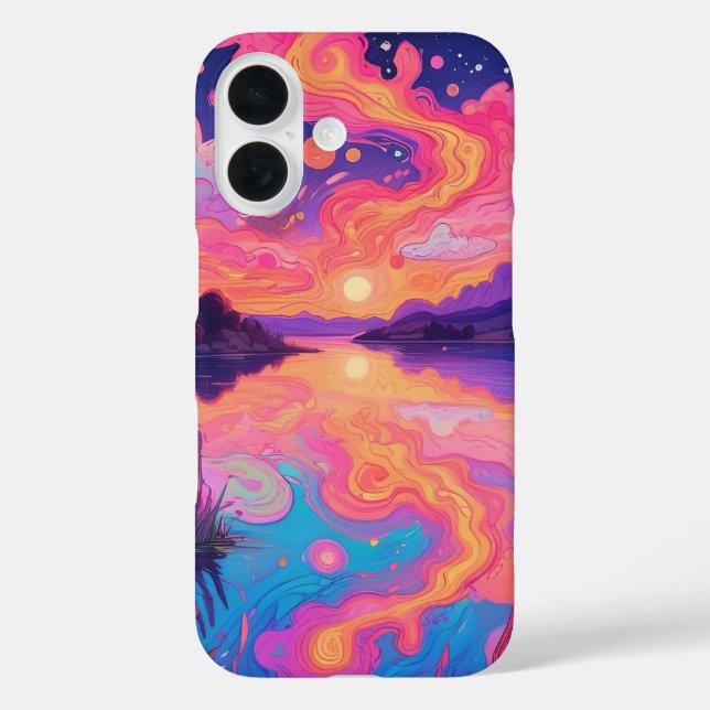 Psychedelisch pastellfarbene Skyphon Case-Mate iPhone Hülle (Rückseite)