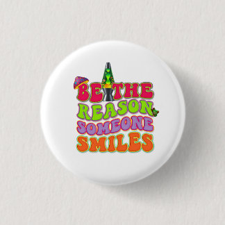 PSYCHEDELISCH POSITIVER LAVALAMPEN-HIPPIE-PILZ BUTTON