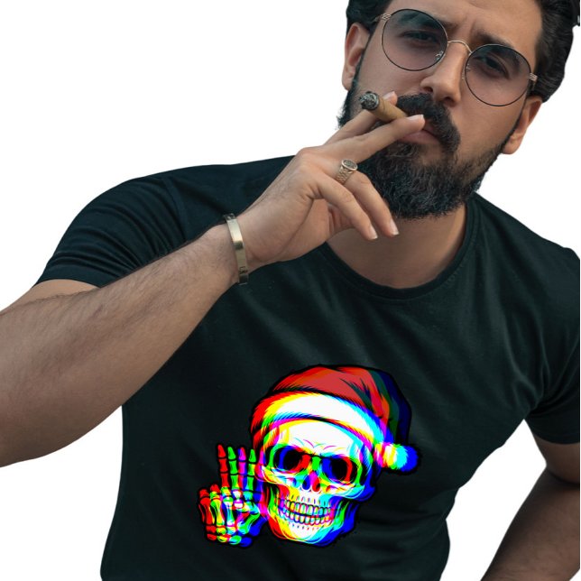 Psychedelisch RGB Illusionäre Trippy Weihnachten T-Shirt (Von Creator hochgeladen)