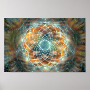 Psychedelisch Sacred Geometry Stargate Poster