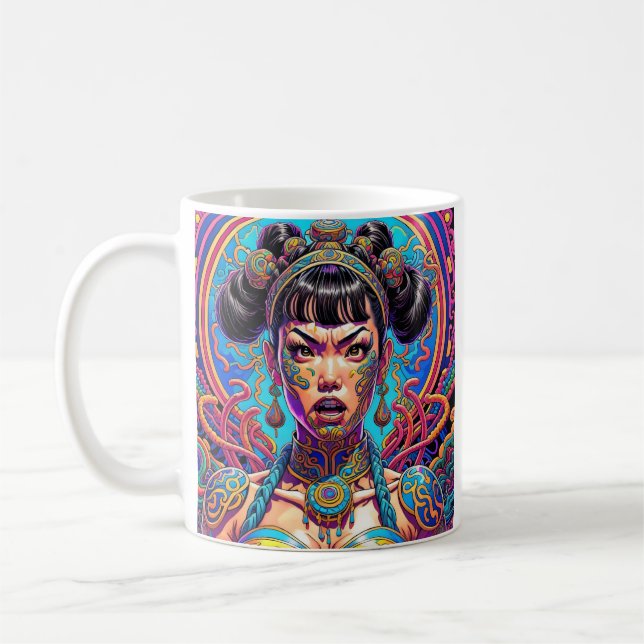 Psychedelisch Sage was! Kunst Kaffeetasse (Links)
