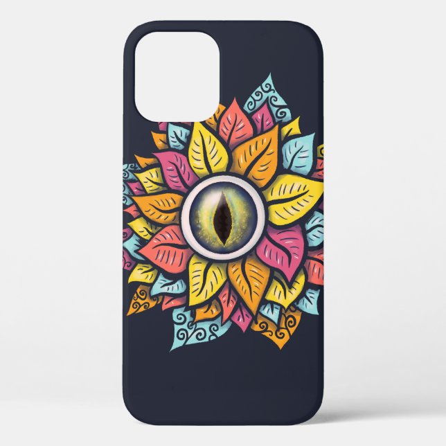 Psychedelisch Spooky Eye Blume farbig Case-Mate iPhone Hülle (Rückseite)