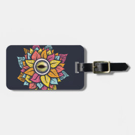 Psychedelisch Spooky Eye Blume farbig Gepäckanhänger