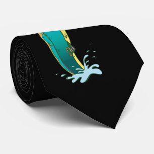 Psychedelisch springende Forellenfischerei Krawatte