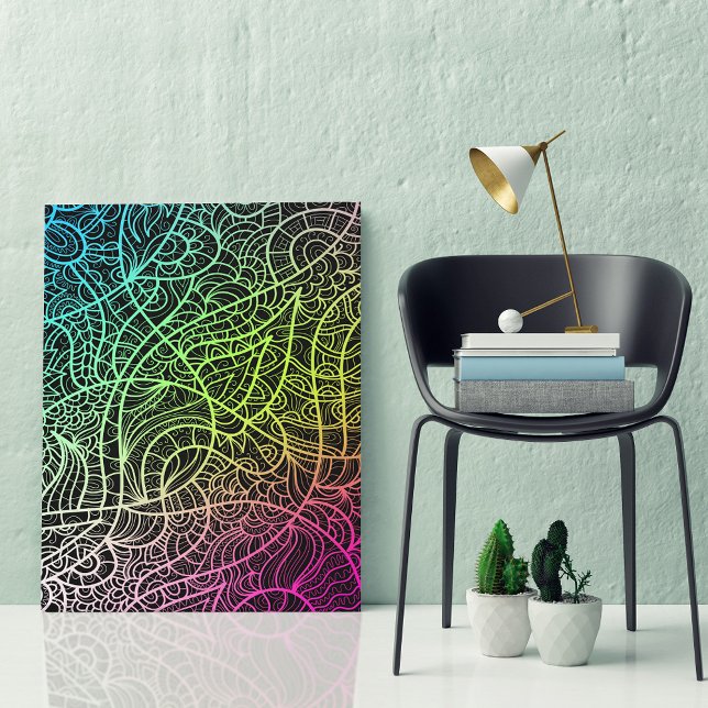 Psychedelisch Surreal Rainbow Color Lines Dreamsca Leinwanddruck (Von Creator hochgeladen)