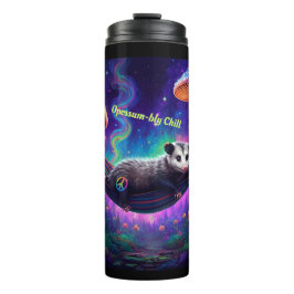 Psychedelisch Trippy Hippie Opossum Custom Persona Thermosbecher