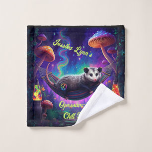 Psychedelisch Trippy Hippie Opossum Custom Persona Waschlappen