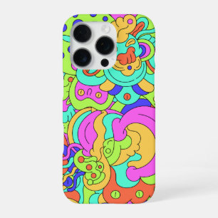Psychedelisch verzerrte Faces Phone Case iPhone 16 Pro Hülle