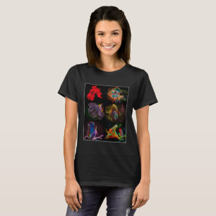 Psychedelische Abstrakte Blume Art T-Shirt